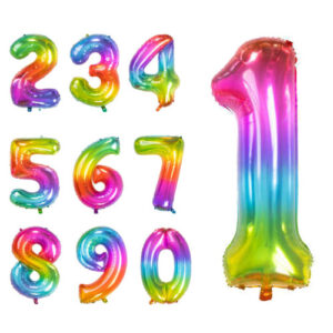 Palloncino Foil Numeri Arcobaleno 86 cm