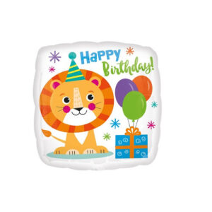 Palloncino Foil Lion Happy Birthday