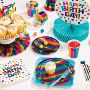 Cake Topper Happy Birthday Arcobaleno