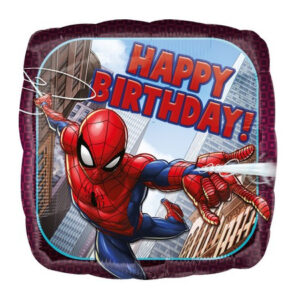 Palloncini Quadrato Spiderman Happy Birthday